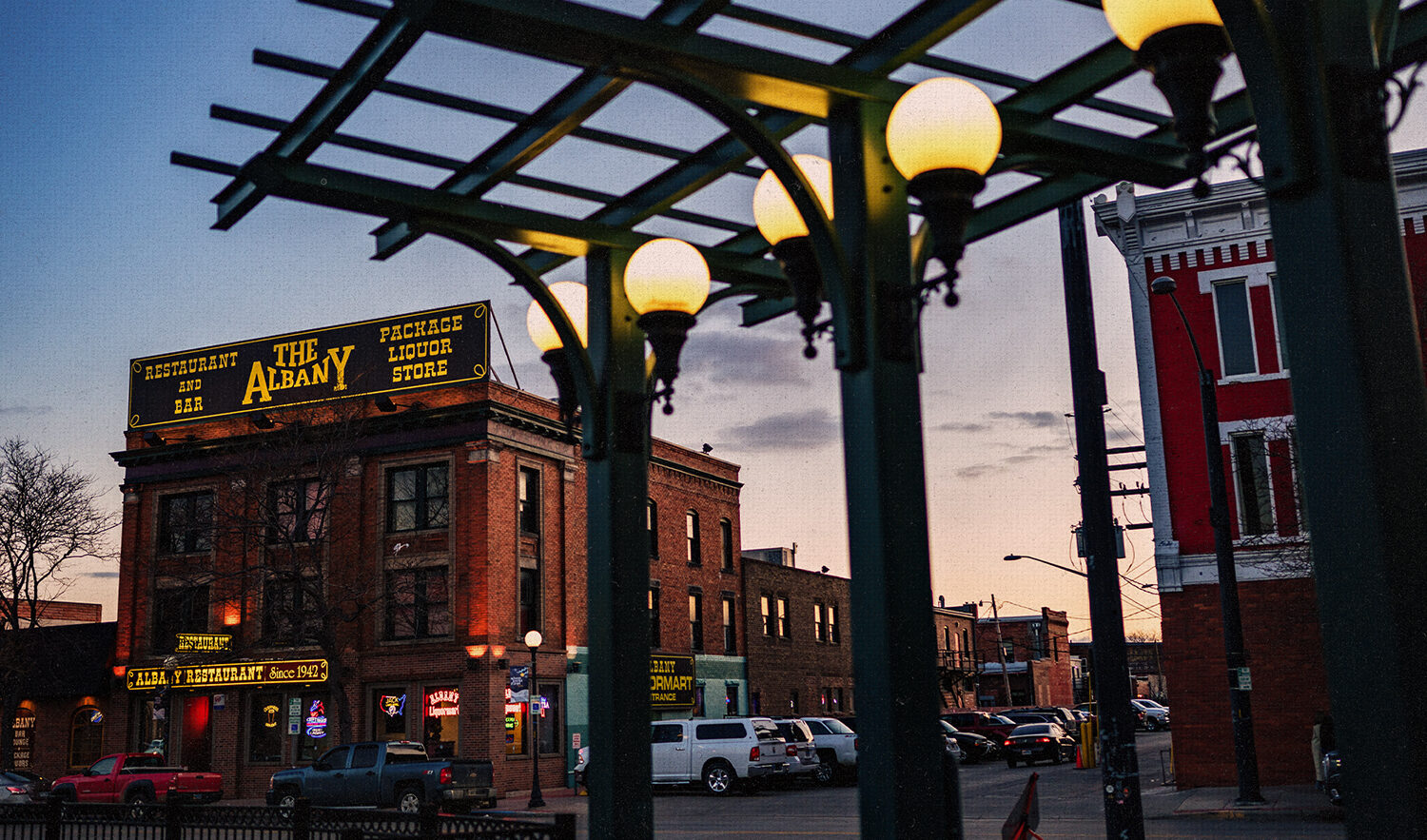 A historic photo of the Tivoli Building in downtown Cheyenne.