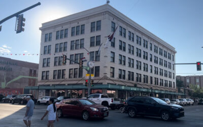 HYNDS BUILDING The Hynds Building in Downtown Cheyenne, with busy traffic all around.