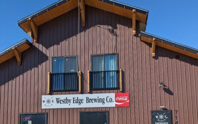 WESTBY EDGE BREWING Exterior of Westby Edge Brewing Co., with entrance door alongside.