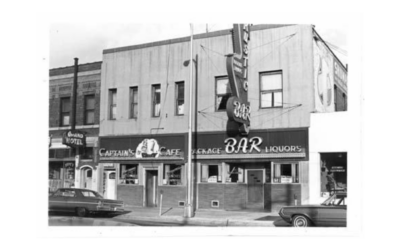 1519-CAREY Exterior of Captain's Cafe Package Bar and Liquors