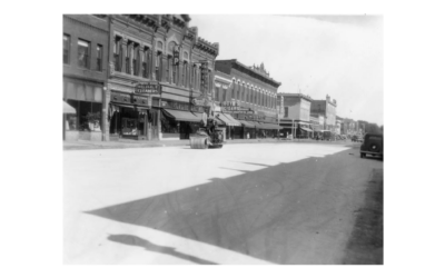 17TH-BETWEEN-CAREY-AND-PIONEER A vintage steamroller is shown rolling down 17th Street in Downtown Cheyenne