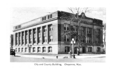 19TH-AND-CAREY A historic photo of the City and County building in Cheyenne.