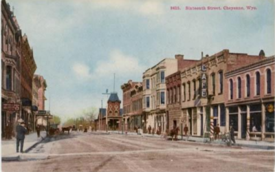 ATLAS-THEATER-1890 A stylized photo of a street in Downtown Cheyenne.