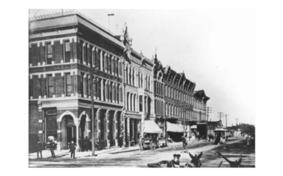 CAREY-AND-16TH-1895 A historic photo from street level of Carey and 16th Street, taken in 1895.
