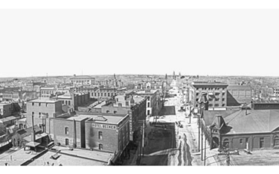 DOWNTOWN-STIMSON A historic aerial view of downtown Cheyenne.