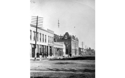 LOOKING-EAST-ON-17TH-FROM-CAREY-1875 A historic street view of Downtown Cheyenne in 1875.