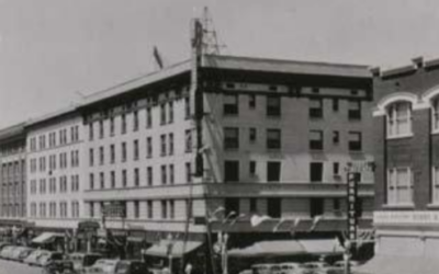 PLAINS-HOTEL-1940 A historic photo of the Plains Hotel from 1940.
