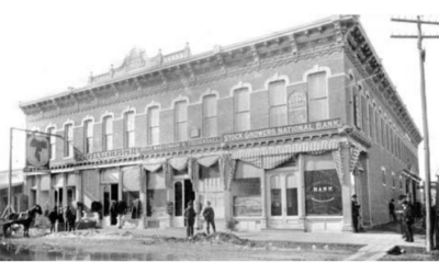 STOCKGROWERS-NATIONAL-BANK-CAREY A historic photo of Stockgrowers National Bank in Downtown Cheyenne