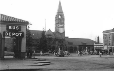 UP-AND-BUS-DEPOT A historic photo of the Union Pacific and bus depot in Downtown Cheyenne.