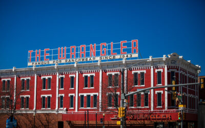 The Wrangler – Side View Exterior view of The Wrangler building in Downtown Cheyenne
