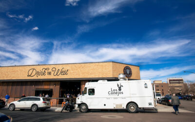 Black Tooth Brewing Company Exterior of Black Tooth Brewing Company in Cheyenne, WY, with Los Conejos food truck parked outside