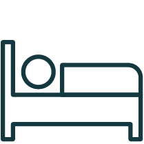 An icon of a person in a bed