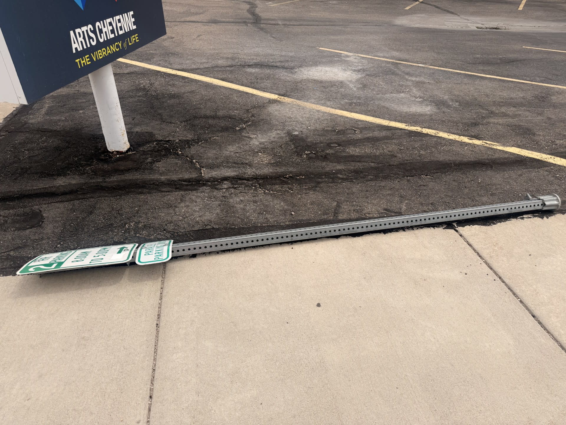 Fallen sign downtown