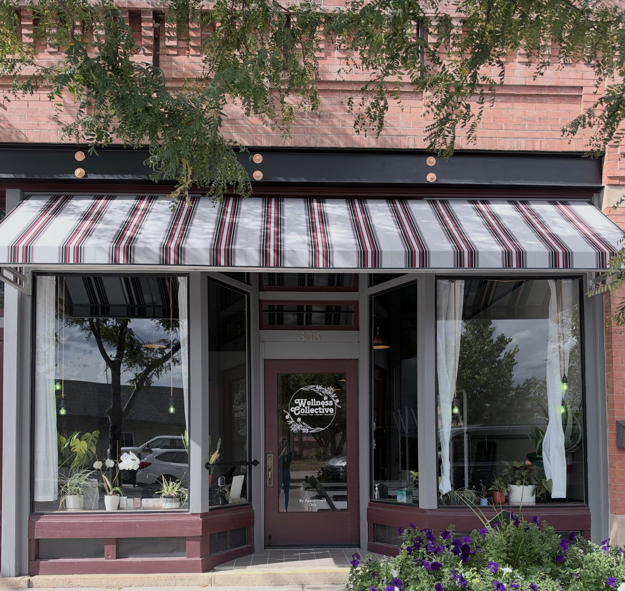 Wellness Collective awning in downtown Cheyenne
